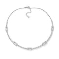 D'Joy Moissanite 7.20 ctw Connected Forever Necklace in Rhodium Over Sterling Silver 18-20 Inches - Sticky add to cart bar