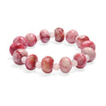 Galilea Rose Quartz and Pink Web Jasper 246.00 ctw Beaded Stretch Bracelet - Sticky add to cart bar