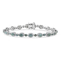 D'Joy Narsipatnam Alexandrite, Moissanite Bracelet in Rhodium Over Sterling Silver (7.25 In) 7.20 ctw - Sticky add to cart bar