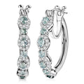 D'Joy Narsipatnam Alexandrite and Moissanite 1.30 ctw Imperial Eclipse Earrings in Rhodium Over Sterling Silver - Sticky add to cart bar
