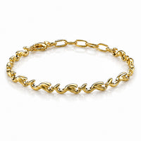 EverTrue Bronzella Collection Bracelet in 18K YG Plated (6.50-7.50In)