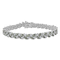 D'Joy Premium Green Sapphire, Moissanite Emerald Vine Royale Bracelet in Rhodium Over Sterling Silver (6.50 In) 9.35 ctw - Sticky add to cart bar