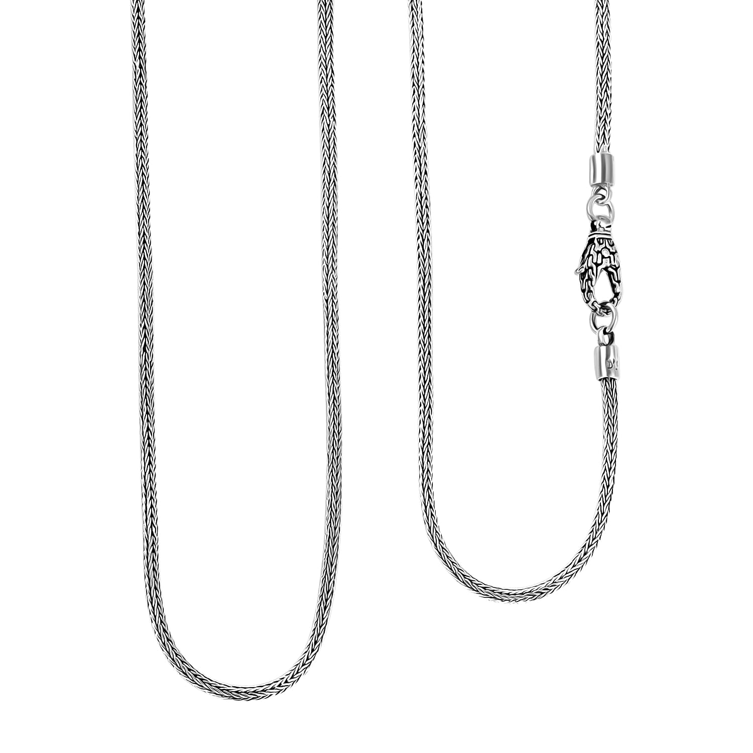 D'Joy Bali Legacy Sterling Silver Tulang Naga Chain Necklace (20 Inches) (17.20 g)