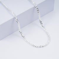 Italian Twisted Roc Chain Necklace in Sterling Silver 11.4 Grams (18 Inches)