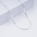 Italian Twisted Roc Chain Necklace in Sterling Silver 12.6 Grams (20 Inches) - Sticky add to cart bar