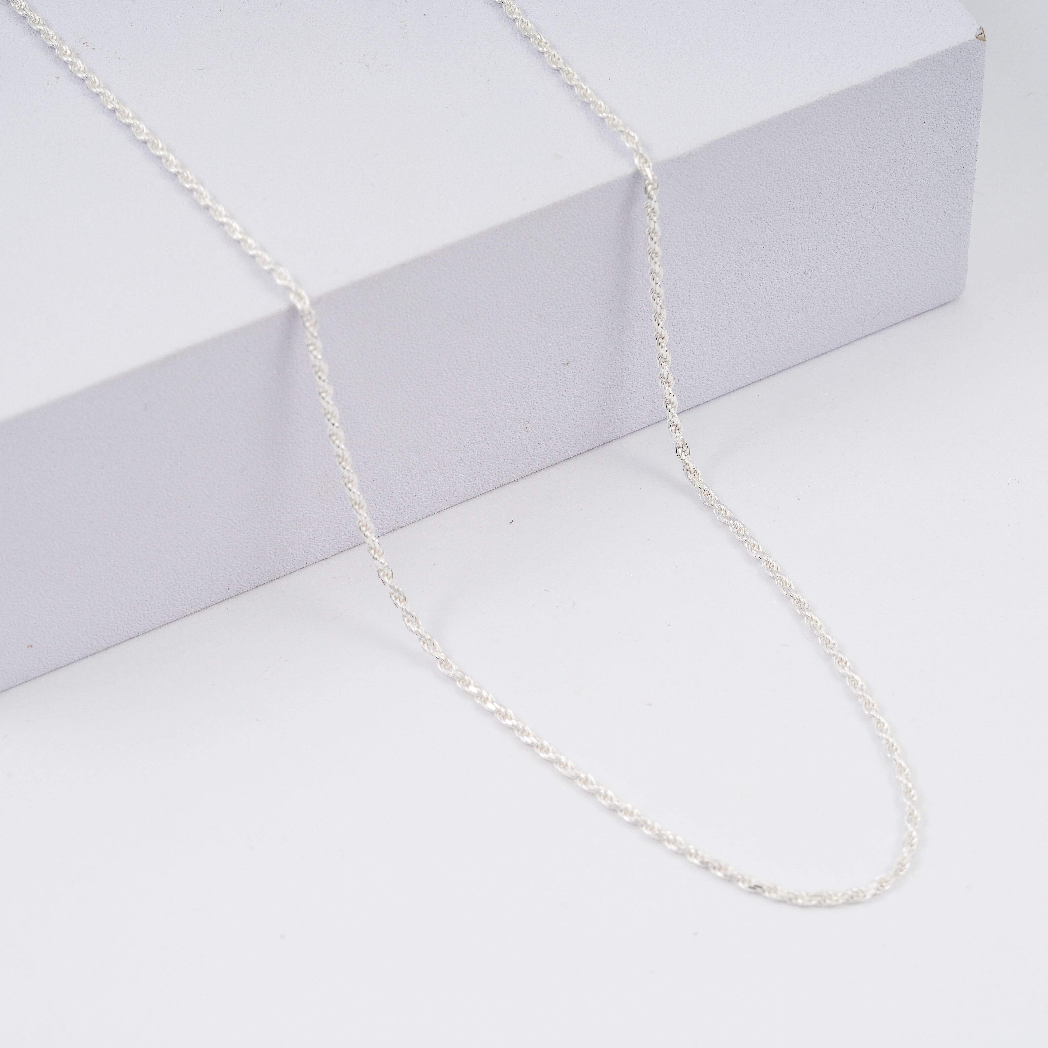 Italian Rope Chain Necklace in Sterling Silver 5.20 Grams (20 Inches)