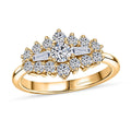 Luxuriant Lab Grown Diamond G-H SI 1.00 ctw Ring in Rhodium Over Sterling Silver (Size 7.0) - Sticky add to cart bar