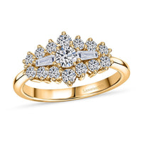 Luxuriant Lab Grown Diamond G-H SI 1.00 ctw Ring in Rhodium Over Sterling Silver (Size 7.0)