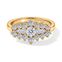 Luxuriant Lab Grown Diamond G-H SI 1.00 ctw Ring in Rhodium Over Sterling Silver (Size 7.0)