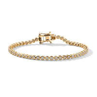 Luxuriant Lab Grown Diamond G-H SI 2.00 ctw Tennis Bracelet in 18K Vermeil Yellow Gold Over Sterling Silver (7.25 In)