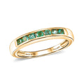 D'Joy Boyaca Colombian Emerald Ring in 18K Vermeil YG Over Sterling Silver (Size 6.0) 0.40 ctw - Sticky add to cart bar