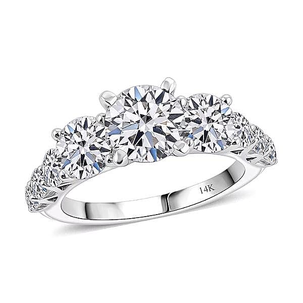 14K White Gold Luxuriant Lab Grown Diamond (VS1) Ring (Size 6.0) (Delivery in 7-10 Days) 3.75 ctw