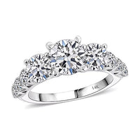 14K White Gold Luxuriant Lab Grown Diamond (VS1) Ring (Size 6.0) (Delivery in 7-10 Days) 3.75 ctw