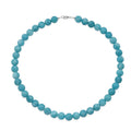 Amazonite Color Chalcedony 330.00 ctw Beaded Necklace (18 Inches) in Sterling Silver - Sticky add to cart bar