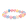 Multi Color Chalcedony 134.00 ctw Beaded Stretch Bracelet - Sticky add to cart bar