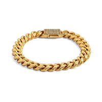 Austrian Crystal Bracelet in ION Plated YG Stainless Steel (8.00 In)