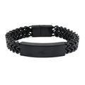 Dogtag Chain Bracelet in ION Plated Black Stainless Steel (8.00 In) - Sticky add to cart bar