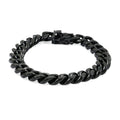 Cuban Chain Bracelet in ION Plated Black Stainless Steel (8.50 In) - Sticky add to cart bar