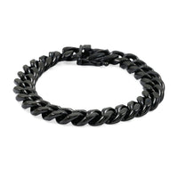 Cuban Chain Bracelet in ION Plated Black Stainless Steel (8.50 In)
