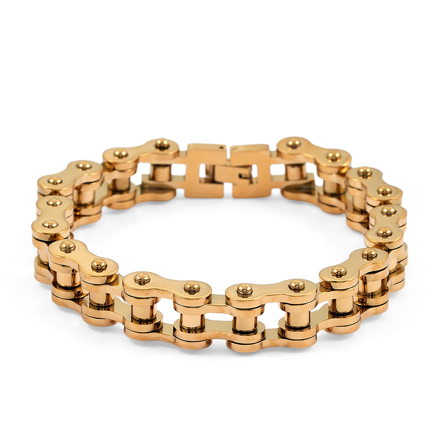 Bicycle Chain Bracelet in ION Plated YG Stainless Steel (9.00 In)