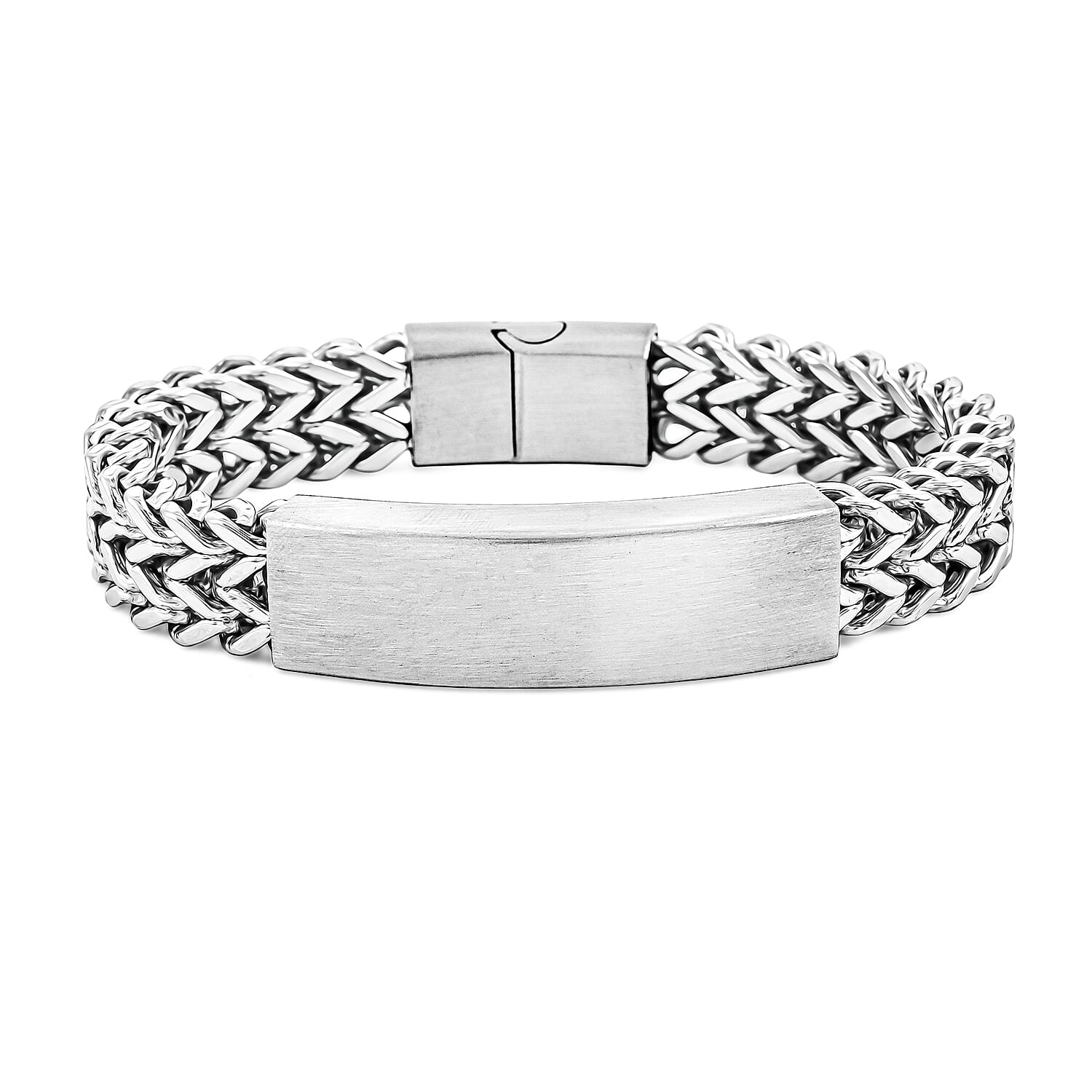 Dogtag Chain Bracelet in Stainless Steel (8.00 In)