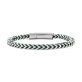 Chevron and Green Rope Chain Bracelet in Stainless Steel (8.00 In) - Sticky add to cart bar