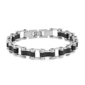 Bicycle Chain Bracelet in ION Plated Black and Stainless Steel (9.00 In) - Sticky add to cart bar