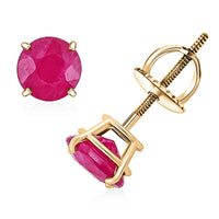 Luxoro AAA Ruby 2.00 ctw Earrings in 14K Yellow Gold