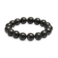 Shungite 188.00 ctw Beaded Stretch Bracelet - Sticky add to cart bar