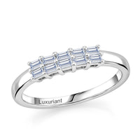 Luxuriant Lab Grown Diamond (E-F, VS) Ring in Platinum Over Sterling Silver (Size 10.0) 0.20 ctw