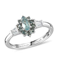 D'Joy Narsipatnam Alexandrite, Moissanite Ring in Rhodium Over Sterling Silver (Size 10.0) 0.65 ctw - Sticky add to cart bar