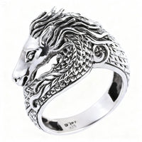 D'Joy Bali Legacy Sterling Silver Horse Ring (Size 10.0) (7.75 g)