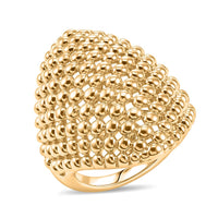 EverTrue Bronzella Collection Caviar Bead Dome Ring in 18K YG Plated Bronze (Size 10.0)