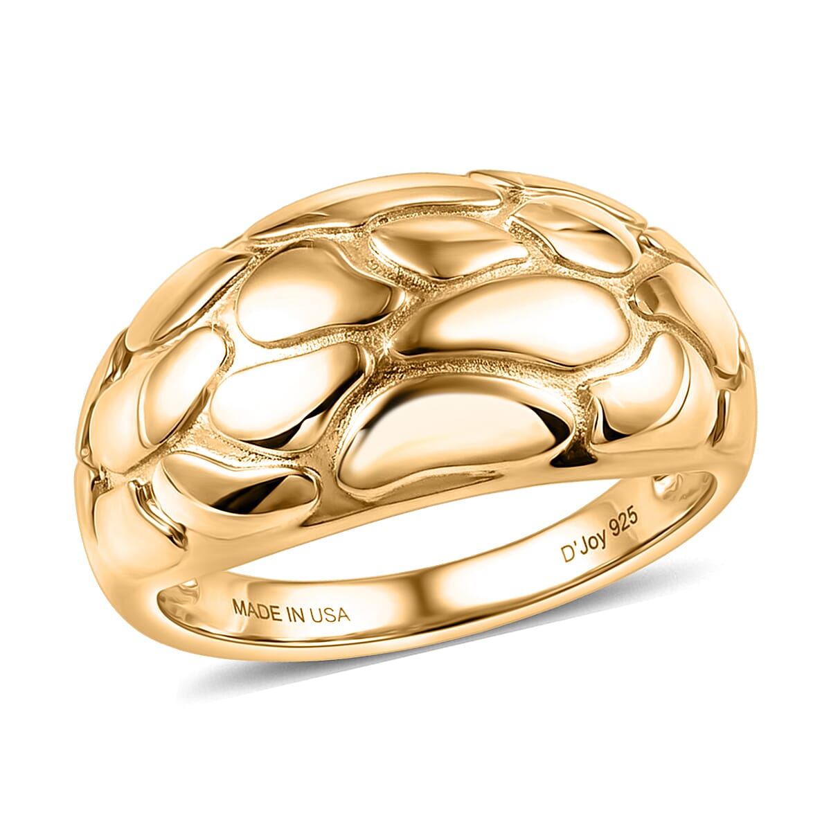 D'Joy Pebbles Ring in 18K Vermeil Yellow Gold Over Sterling Silver 6.70 Grams