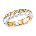 D'Joy 18K Vermeil YG and Rhodium Over Sterling Silver Band Ring (Size 10) - Sticky add to cart bar