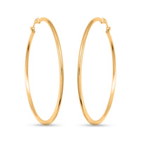 Classic Endless Hoop Earrings in ION Plated YG Stainless Steel