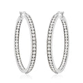 Austrain Crystal Hoop Earrings in Stainless Steel - Sticky add to cart bar