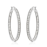Austrain Crystal Hoop Earrings in Stainless Steel