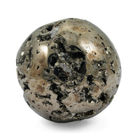 Pyrite Sphere Small 1014 ctw with Free Wooden Tripod Cobra Stand