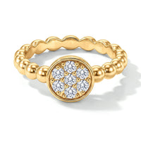 Luxuriant Lab Grown Diamond (G-H, SI) Cluster Ring in 18K Vermeil YG Over Sterling Silver (Size 7.0) 0.35 ctw