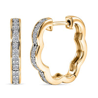 Luxuriant Lab Grown Diamond Curves Halo Earrings