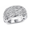 D'Joy in Rhodium OverSterling Silver Fancy Ring,  Silver Wt. 5.5 g - Sticky add to cart bar