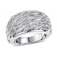 D'Joy in Rhodium OverSterling Silver Fancy Ring,  Silver Wt. 5.5 g