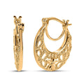 EverTrue Bronzella Collection Hoop Earrings in 18K Yellow Gold Plated Bronze - Sticky add to cart bar