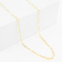 Italian 2mm Paperclip Chain Necklace in 10K Yellow Gold 1.80 Grams (18 Inches) (Ships in 12-15 Business Days)