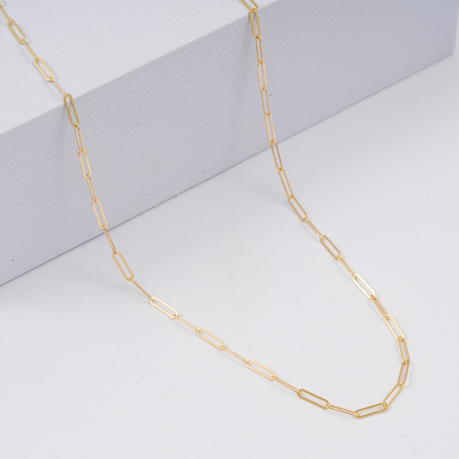 Italian 2mm Paperclip Chain Necklace in 10K Yellow Gold 1.95 Grams (20 Inches) (Ships in 12-15 Business Days)