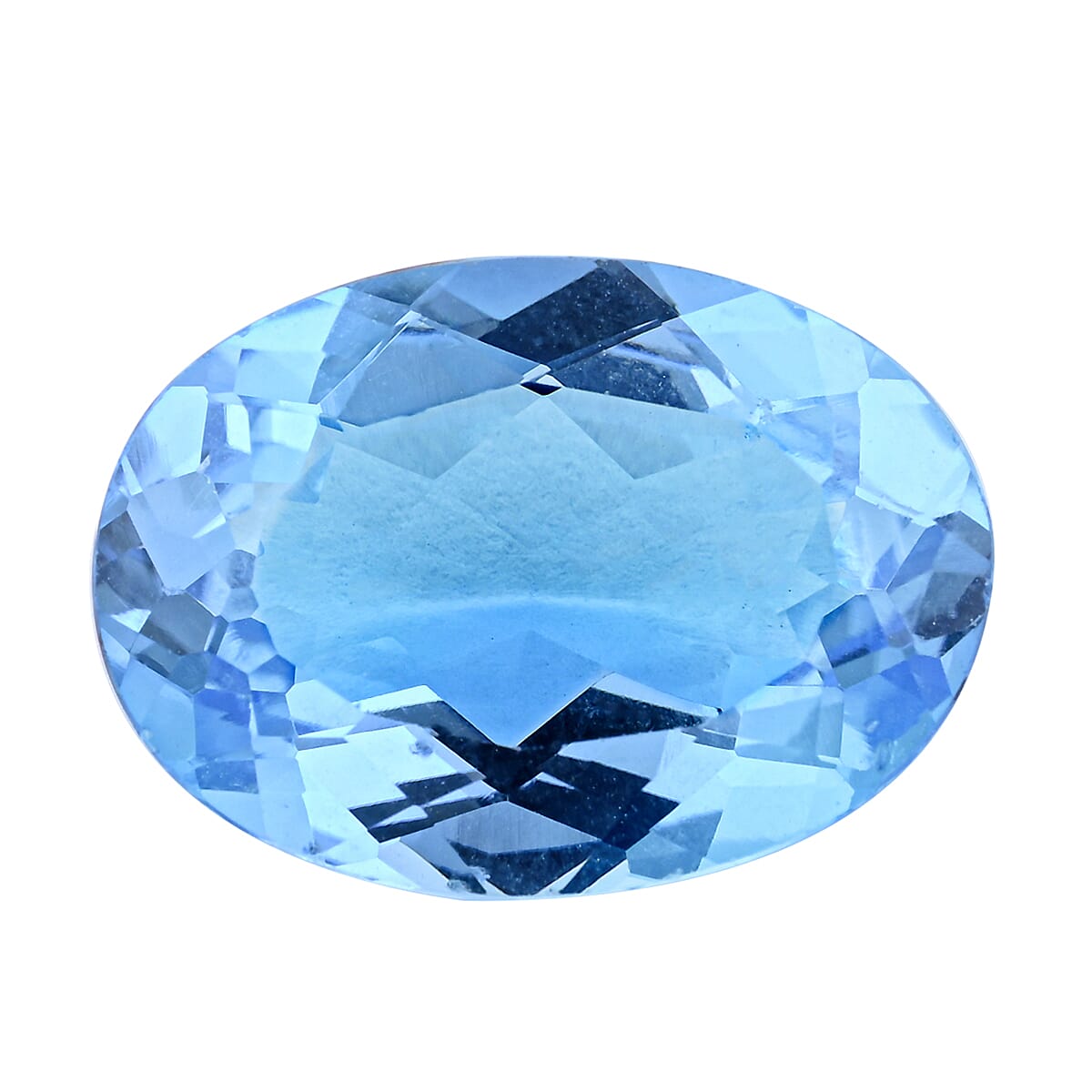 AAAA Swiss Blue Topaz (Lion's Eye cut) (Oval 13x11) 6.00 ctw