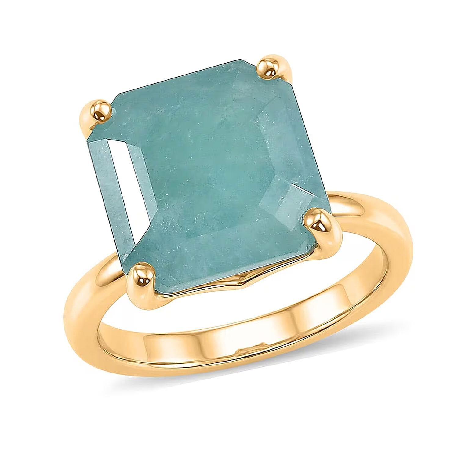 Luxoro 10K Yellow Gold Premium Grandidierite Ring (Size 10.0) 8.60 ctw