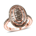 TLV D'Joy Blue Diamond (IR) Ring in Rhodium Over Sterling Silver (Size 10.0) 1.00 ctw - Sticky add to cart bar