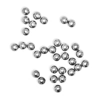 Set of 100 4MM Spacer Beads In Dark Silvertone